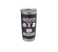 Booktrovert Nothing Beat Reading Rock Paper Forbici Donna Bicchiere termico in acciaio inox doppia parete