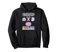 Booktrovert Nothing Beat Reading Rock Paper Forbici Donna Felpa con Cappuccio