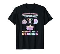 Booktrovert Nothing Beat Reading Rock Paper Forbici Donna Maglietta