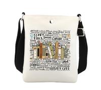 Bookworm Borsa a tracolla Bookworm Regali per gli amanti dei libri Regali Nerd per lettore di libri Bookish Merchandise Bookworm Sling Bag, bianco, 8.26*5.9 inches
