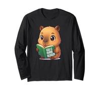 Bookworm Capybara Dreams Kawaii Style Maglia a Manica