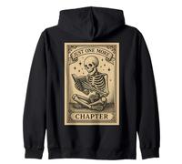 Bookworm Classic Just One More Capitolo Scheletro Letterario Felpa con Cappuccio