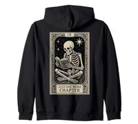 Bookworm Classic Just One More Capitolo Vintage Skeleton Felpa con Cappuccio