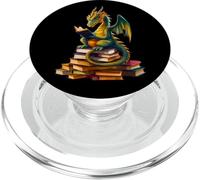 Bookworm Dragons Reading Book Gifts Book Lover Kids Womens PopSockets PopGrip per MagSafe