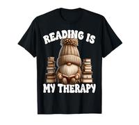 Bookworm GNOME for Librarian Teacher Reading Is My Therapy Maglietta