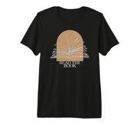 Bookworm Read The Book Boho Arch Line Art Illustration Maglietta Premium