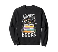 Bookworm Solo Una Ragazza Che AMA i Libri Lettori allegri Felpa