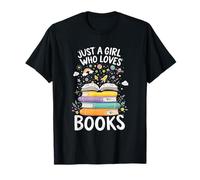 Bookworm Solo Una Ragazza Che AMA i Libri Lettori allegri Maglietta