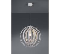 BOOLAN SOSPENSIONE SFERA CERCHI DI LEGNO CHIARO D. 50CM 1 LUCE ATTACCO E27