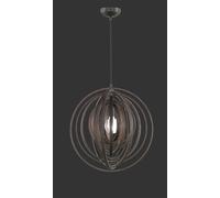 BOOLAN SOSPENSIONE SFERA CERCHI DI LEGNO MARRONE D. 50CM 1 LUCE ATTACCO E27