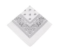 BOOLAVARD 100% Cotone, 1, 6 o 12 Confezioni Bandane con Motivo Paisley Originale | Scelta di Colore Headwear Sciarpa / Capelli della Testa del Nastro Wrap Collo Polso Cravatta (Nero, Rosso, Blu, Bianco, ecc) (Bianca)