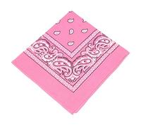 BOOLAVARD 100% Cotone, 1, 6 o 12 Confezioni Bandane con Motivo Paisley Originale | Scelta di Colore Headwear Sciarpa / Capelli della Testa del Nastro Wrap Collo Polso Cravatta (Nero, Rosso, Blu, Bianco, ecc) (Rosa Chiaro)