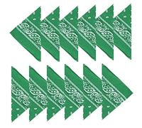 Boolavard 100% cotone 1pcs, 6pcs o 12pcs Pack Bandane con Paisley Pattern colore originale di scelta Headwear/capelli (12 Verde Scuro)