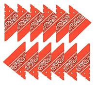 Boolavard 100% cotone 1pcs, 6pcs o 12pcs Pack Bandane con Paisley Pattern colore originale di scelta Headwear/capelli (12 Arancione)