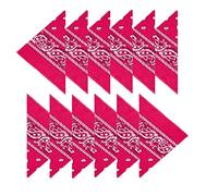 Boolavard 100% cotone 1pcs, 6pcs o 12pcs Pack Bandane con Paisley Pattern colore originale di scelta Headwear/capelli (12 Rosa Scuro)