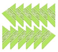 Boolavard 100% cotone 1pcs, 6pcs o 12pcs Pack Bandane con Paisley Pattern colore originale di scelta Headwear/capelli (12 Verde)