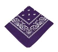 Boolavard 100% cotone 1pcs, 6pcs o 12pcs Pack Bandane con Paisley Pattern colore originale di scelta Headwear/capelli (12 Viola Scuro)