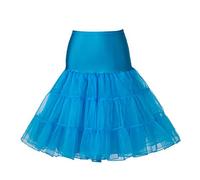 BOOLAVARD 1950 26" Rockabilly Sottoveste Retro Vintage Petticoat Tutu Swing Rosso, Nero, Bianco, Blu, Rosa, Azzurro, L-XL