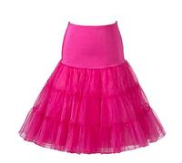 Boolavard 1950 26" Rockabilly Sottoveste Retro Vintage Petticoat Tutu Swing Rosso, Nero, Bianco, Blu, Rosa, Rosa, L-XL