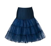 Boolavard 1950 66 cm Sottogonna Rockabilly, stile anni '50, retrò, vintage, tutù, swing, colori rosso, nero, bianco, blu, rosa, Blu marino, S-M