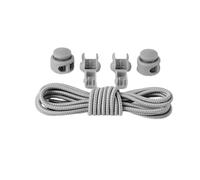 Boolavard 2 Paia No Tie Elastic Lock Lacci per Scarpe Corda Running Jogging Sneakers Trainer Lacci per Scarpe (Grigio chiaro)