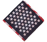 BOOLAVARD - Bandane 100% cotone, con motivo cachemire originale, per testa, per capelli, confezione da 1, 6 o 12 pezzi Bandiera USA 56cm x 56cm