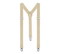 Boolavard Bretelle Uomo Donna Bretelle Y Clip Forma Style Restringono Colorati Neon Colorato (Cachi)