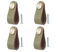 BOOLSFMAM 4 Pezzi Maniglie di Cuoio,Maniglie per Porta di Mobili In pelle Maniglia Creativa Moderni in Pelle per Porta dell'armadio, Manopole,Cassetto, Maniglie delle Porte