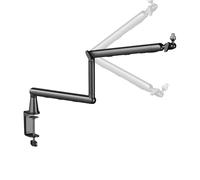 Boom Arm -64x10cm Shock Absorbing Clamp 360 Degree Rotating | Adjustable Boom Microphone Arm | For Singing Studio Music Computer Desktop Content Podcasting