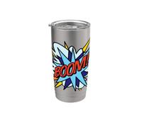 Boom Comic Pop Art moderno divertente design retrò Bicchiere termico in acciaio inox doppia parete