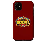 Boom Pop Art Esplosione Retrò Comico Supereroe Suono Parola Vibe Custodia per iPhone 11
