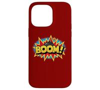 Boom Pop Art Esplosione Retrò Comico Supereroe Suono Parola Vibe Custodia per iPhone 14 Pro Max