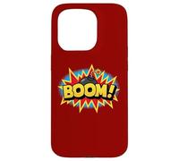 Boom Pop Art Esplosione Retrò Comico Supereroe Suono Parola Vibe Custodia per iPhone 15 Pro