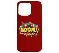 Boom Pop Art Esplosione Retrò Comico Supereroe Suono Parola Vibe Custodia per iPhone 15 Pro Max
