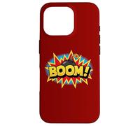 Boom Pop Art Esplosione Retrò Comico Supereroe Suono Parola Vibe Custodia per iPhone 16 Pro