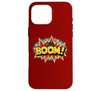 Boom Pop Art Esplosione Retrò Comico Supereroe Suono Parola Vibe Custodia per iPhone 16 Pro Max