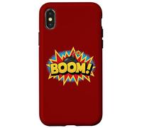 Boom Pop Art Esplosione Retrò Comico Supereroe Suono Parola Vibe Custodia per iPhone X/XS