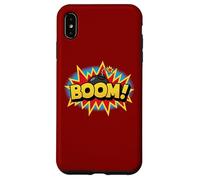 Boom Pop Art Esplosione Retrò Comico Supereroe Suono Parola Vibe Custodia per iPhone XS Max