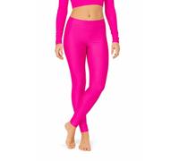 BOOM Prime Collant da Ginnastica per Ragazze in Lycra da Danza Lucida Senza Piede Leggings Elasticizzati per Bambini (Rosa, 9-10 Anni)