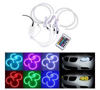 Boomboost 4 Pezzi RGB LED Angel Eyes Faro allo Xeno Multicolore Angelo Luce dell'occhio