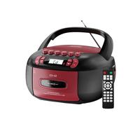 Boombox CD Player Portable Cassette AM FM Radio Speakers AUX USB MP3 Plays with Remote Control EU Plug
