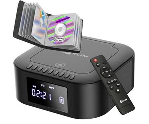 Boombox E1 With CD Case Lettore Stereo, Bass Boost con Subwoofer, AUX | FM Radio con USB, Bluetooth, Filo o Wireless, Batteria Ricaricabile, Telecomando, Custodie Disc, Sistema Audio