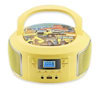 Boombox Portatile Con Radio FM, AUX-in, CD/CD-R, USB, Connettore per Cuffie, Impianto Stereo Compatto per Bambini (Giallo Glamour)