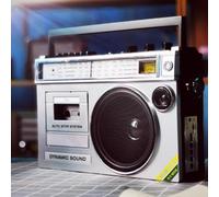 Boombox portatile retrò - Lettore cassette Bluetooth con radio AM/FM, stile classico anni '80, lettore CD, ingresso SD/USB, per riunioni di famiglia e viaggi