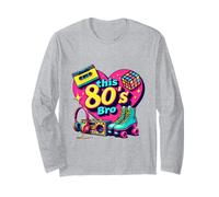 Boombox retrò Anni '80 Bro Roller Boombox Cassette Anni Ottanta Costume Party Maglia a Manica