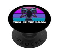 Boombox retrò anni '80, Turn Up The Boon Retro Music Cassette PopSockets PopGrip Adesivo