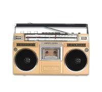 Boombox retrò Stile Anni '80, Lettore Bluetooth Portatile Registratore Radio AM/FM/SW con Lettore CD e Cassette, Registrazione USB, per Riunioni di Famiglia/Viaggi