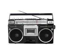 Boombox retrò Stile Anni '80, Lettore Bluetooth Portatile Registratore Radio AM/FM/SW con Lettore CD e Cassette, Registrazione USB, per Riunioni di Famiglia/Viaggi