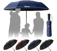 BoomCelocity Ombrello da viaggio pieghevole con tettuccio da 125 cm | Può contenere fino a 3 persone, antivento, design compatto, ideale per i viaggi, parasole extra grande