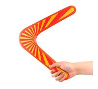 Boomerang di Legno di Ritorno Boomerang a Forma di V per all'aperto Disco Volante Giocattoli Giocattolo Sportivo(Arancione)